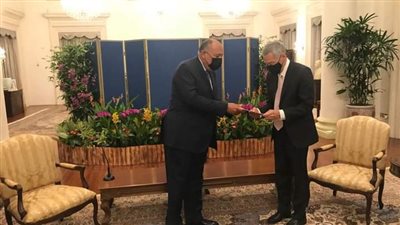 وزير الخارجية يسلم رسالة من الرئيس السيسي إلى رئيس حكومة سنغافورة