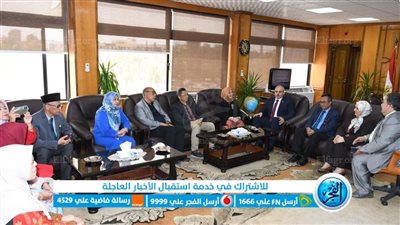 رئيس جامعة قناة السويس يستقبل وفد 