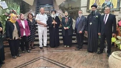 هناء سرور تقدم التهنئة للأنبا بنيامين مطران المنوفية بمناسبة عيد القيامة المجيد