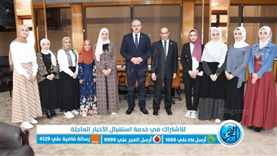 رئيس جامعة قناة السويس يستقبل المعيدين الجدد لكلية الزراعة