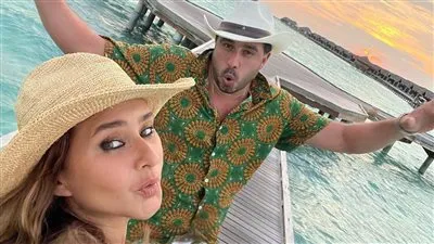 برفقه زوجها.. نيللي كريم تهنئ جمهورها بعيد الفطر