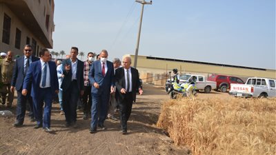 محافظ القليوبية يتفقد عددا من الصوامع لمتابعة توريد القمح