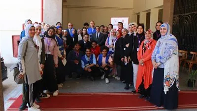 وحدة التضامن الاجتماعي تفتتح معرضها الأول بجامعة حلوان