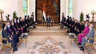 البابا تواضروس يشكر الرئيس السيسي لاستقباله رؤساء وممثلي كنائس الشرق الأوسط 