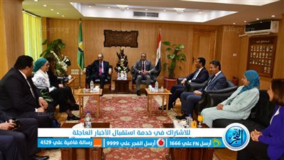 محافظ الفيوم يستقبل وزير الاتصالات والوفد المرافق له