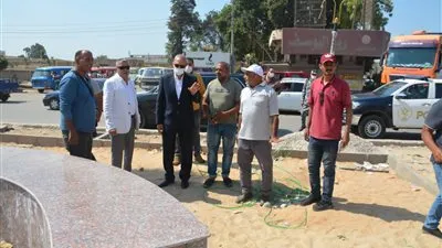 محافظ القليوبية يتفقد أعمال تطوير ميدان العاشر من رمضان بمدينة قليوب 