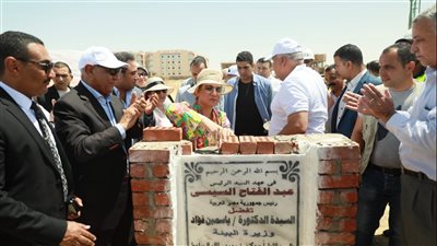  وزيرة البيئة ومحافظ الوادي الجديد يضعان حجر أساس محطة الطاقة الشمسية