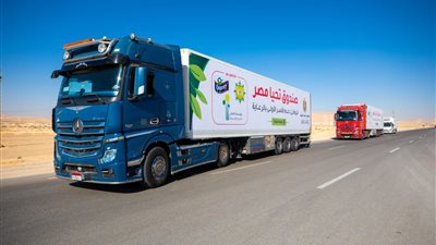 قوافل صندوق تحيا مصر تصل وسط سيناء