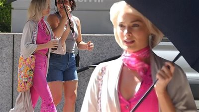مارجو روبي تظهر في لقطات جديدة من تصوير مشاهد Barbie