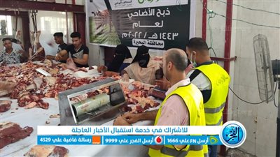 ذبح 70 أضحية وتوزيعها على الأسر الأولى بالرعاية في البحيرة (صور)