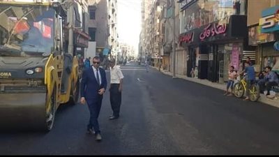 الانتهاء من رصف امتداد شارع الجلاء بحي شرق سوهاج