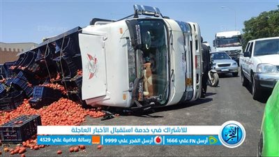 إصابة ١٠ عمال بتصادم سيارة نقل وميكروباص بالمنطقة الصناعية بالمنوفية