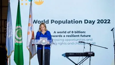 شيرين رضا تشارك في احتفالية اليوم العالمي للسكان