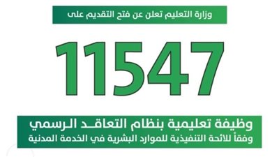 كل ما تريد معرفته عن التقديم على 11547 وظيفة تعليمية بنظام التعاقد
