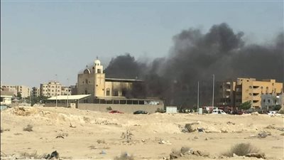 عاجل.. اندلاع حريق داخل كنيسة الأنبا بيشوي في المنيا
