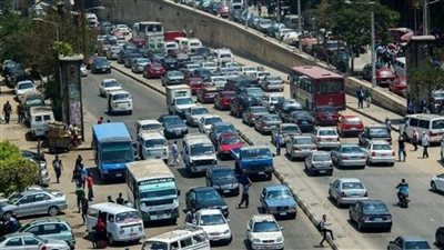 كثافات مرورية متحركة بالقاهرة والجيزة