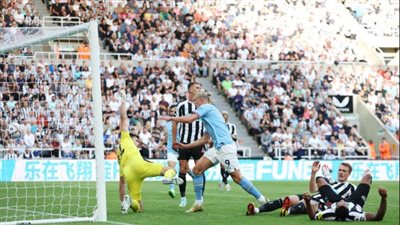 أهداف مباراة مانشستر سيتي ونيوكاسل يونايتد اليوم الأحد في الدوري الإنجليزي