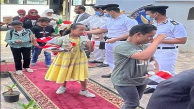 مديرية أمن الوادى الجديد تستقبل أطفال من ذوى الاحتياجات الخاصة لزيارة بعض الجهات الشرطية 