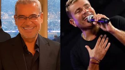 عمرو دياب يشكر الإعلامي مصطفى الأغا بعد حفل ستاد لوسيل