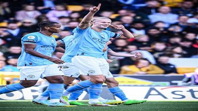 مانشستر سيتي يحقق فوز كبير على وولفرهامبتون في الدوري الإنجليزي ويتصدر مؤقتًا
