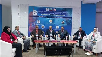 رئيس جامعة بنها يفتتح فعاليات المؤتمر العلمي الثامن لأمراض الباطنة بكلية الطب