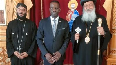 زيارة سفير ناميبيا بمصر لمقر الكنيسة القبطية 
