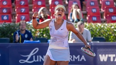 عاجل.. البطلة المصرية ميار شريف تتوج ببطلولة بارما المفتوحة للتنس