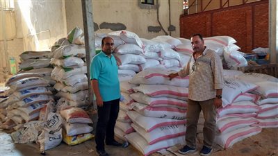 ضبط 42 طن أرز شعير و5 أطنان أعلاف مجهولة المصدر بالدقهلية