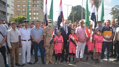 محافظ القليوبية يطلق إشارة بدء المهرجان الرياضي للمشي احتفالا بانتصارات أكتوبر