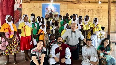 الأنبا چوزيف يصلي القداس في إطار زيارته الرعوية لمالاوي