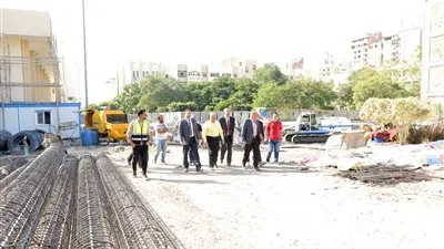 رئيس جامعة المنصورة يتفقد سير العمل بمشروع إنشاء المبنى الجديد لكلية الحقوق