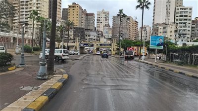 سقوط أمطار متوسطة على معظم أنحاء الإسكندرية