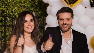 شيري عادل وطارق صبري ينشران أول فيديو من حفل عقد قرانهما