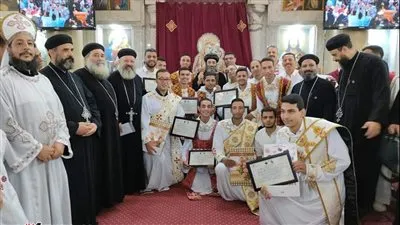 رسامة شمامسة وتكريم خريجين الإكليريكية ومعهد الألحان بأبو قرقاص