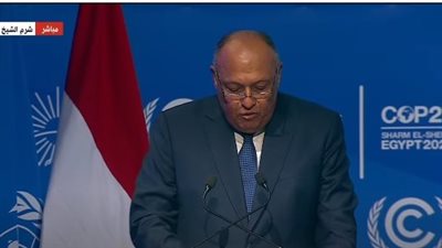 رئيس COP26 يعلن انتخاب وزير الخارجية المصري رئيسا لمؤتمر cop27