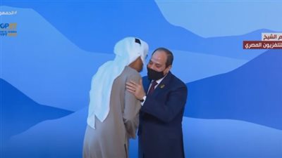 بترحيب حار وبالأحضان.. السيسي يستقبل رئيس دولة الإمارات بمقر قمة المناخ (فيديو)