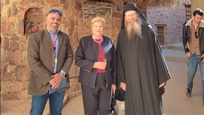 السيدة الأولى لجمهورية قبرص تزور دير سانت كاترين