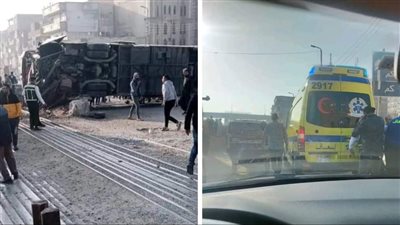 إصابة سائق توك توك في حادث قطار علي مزلقان طرانيس في الدقهلية 