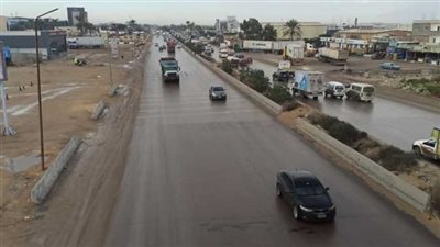 سقوط أمطار غزيرة على غرب الإسكندرية (صور)