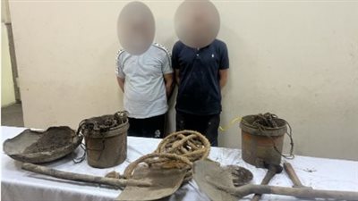القبض على شخصين بتهمة التنقيب عن الآثار داخل عقار بالسيدة زينب