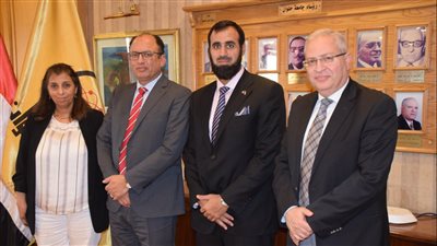 رئيس جامعة حلوان يستقبل الملحق الثقافى الكويتى لبحث التعاون المشترك