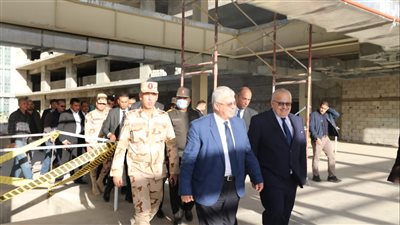 عاشور والخشت يتفقدان الأعمال الإنشائية بمستشفى 500 500 بالشيخ زايد