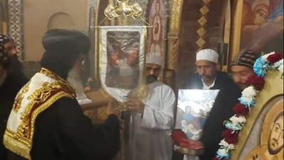  تطييب رفات القديس يوحنا في ديره ببرية الفرما