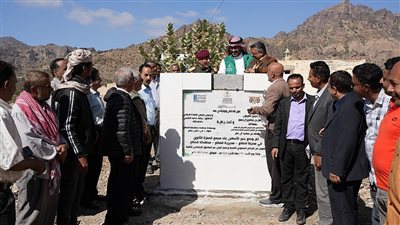 البرنامج السعودي لإعمار اليمن يضع حجر أساس لبناء مدرسة في محافظة الضالع