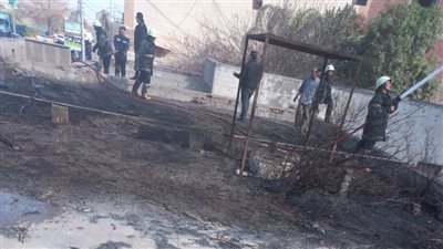 السيطرة على حريق نشب في حديقة وحدة طب أسرة بالمنصورة (صور) 