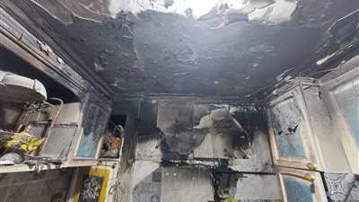  السيطرة على حريق بمنزل الفنانة جواهر (صور)