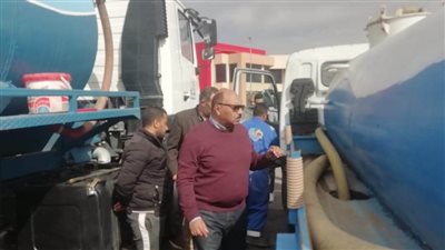 رئيس مياه القناة يتفقد أكبر اصطفاف لمعدات التعامل مع الأمطار والسيول