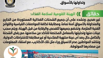 الحكومة تكشف حقيقة الإفراج عن شحنات منتجات غذائية منتهية الصلاحية وتداولها بالأسواق