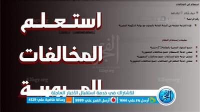 كيفية معرفة المخالفات المرورية عن طريق رقم اللوحات المعدنية في مصر بالمنزل.. مجانًا