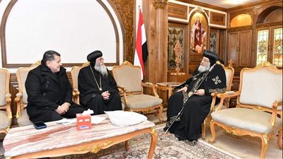 البابا تواضروس يستقبل الأنبا أنطونيوس مطران القدس